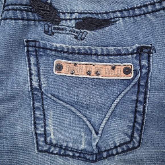 $400 Robins Jean D5484 Straight Born To Be Wild Loose Straight Made In USA 38x33 - Picture 6 of 12